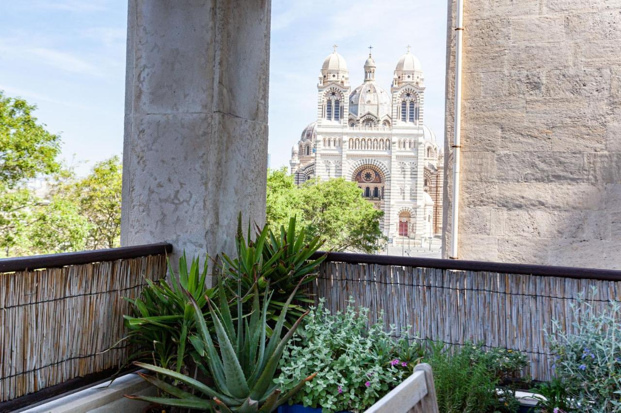TERRASSE FADOLI - Grande terrasse avec vue mer et cathédrale Marsiglia Esterno foto